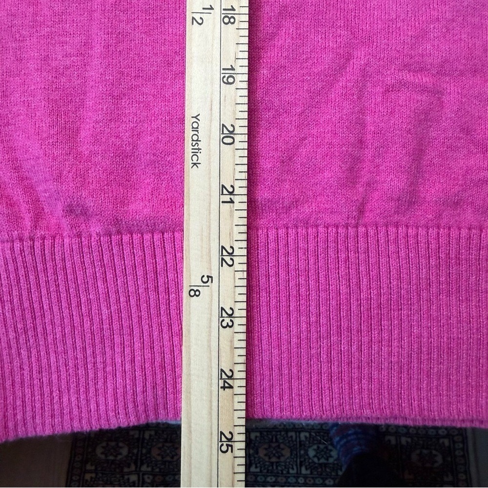 LL Bean Sweater Vest Women Small Pink Cotton Cashmere Scoop Coastal Grandmother - Picture 6 of 6